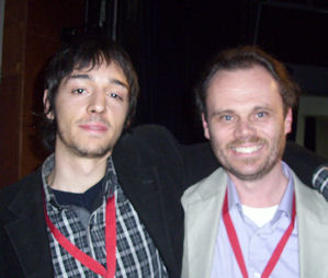 Translator Mario with author Andy Lloyd