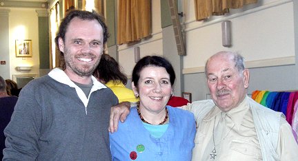 Andy Lloyd with Catriona McDonagh and Ralph Harvey